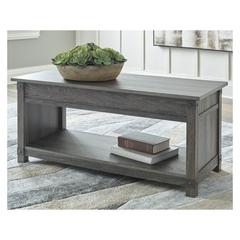 LIFT TOP COCKTAIL TABLE-GRAY/BRWN