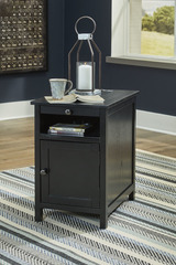 CHAIR SIDE TABLE-BLK