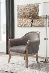 Ashley - ACCENT CHAIR-LIGHT WOOD/GRAY